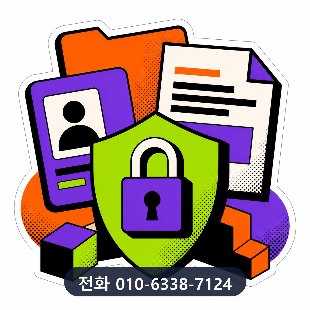 카드깡 개인정보 보호 이미지 · 문의 010-6338-7124